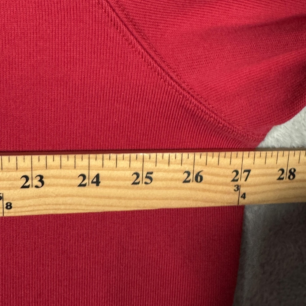 Polo Ralph Lauren Rugby Shirt Mens XL Red Elbow Patch Long Sleeve White Collar - Picture 7 of 10